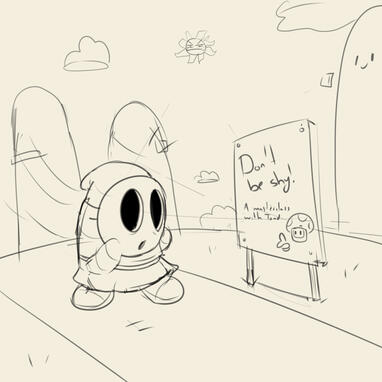 Shy guy sketch (fanart)